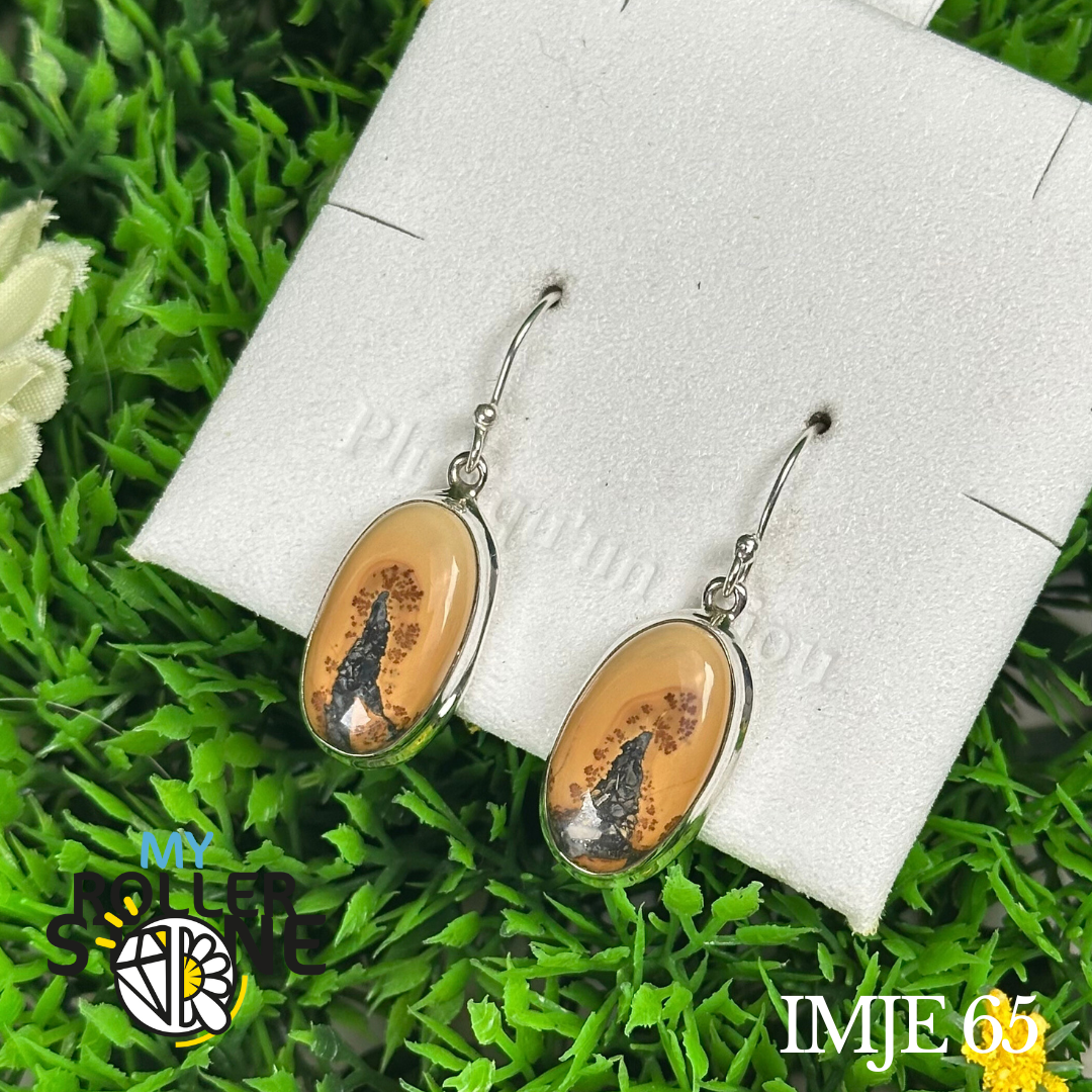 Boucles d’oreilles Argent 925 Jaspe Maligano #IMJE 65 - Boucles d’oreilles