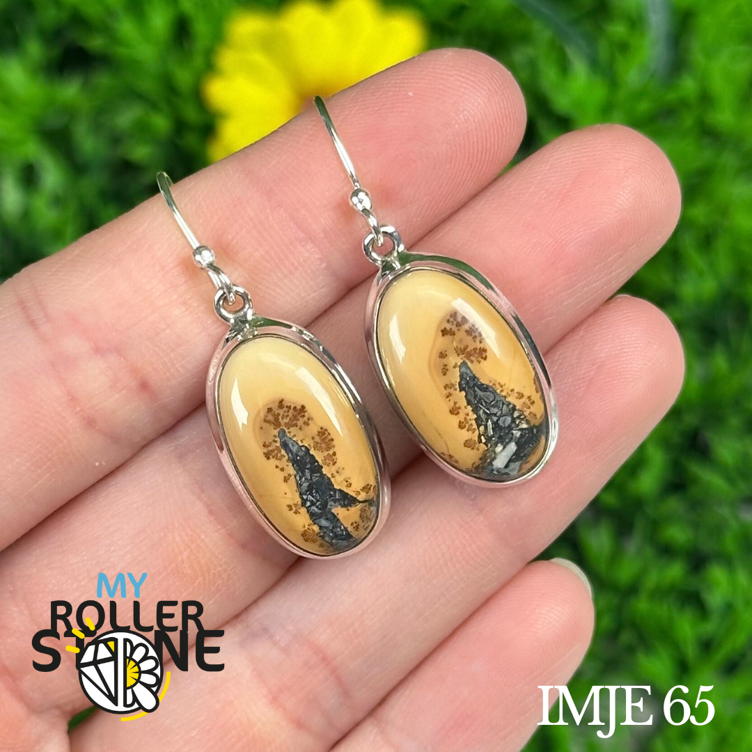 Boucles d’oreilles Argent 925 Jaspe Maligano #IMJE 65 - Boucles d’oreilles
