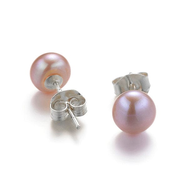 Boucles d'Oreilles Argent Nacre Violette