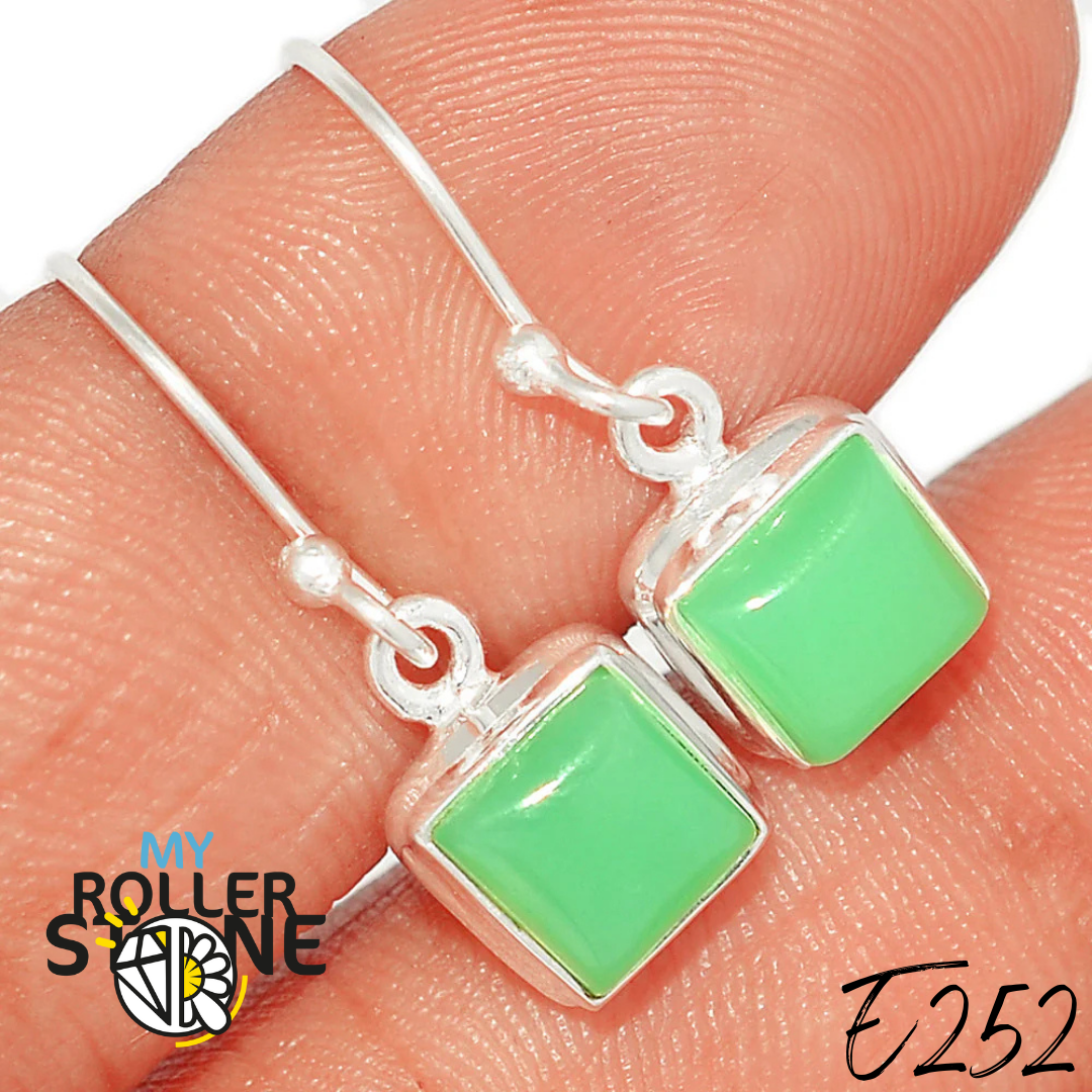 Boucles d’oreilles Chrysoprase S252 - Boucles d’oreilles