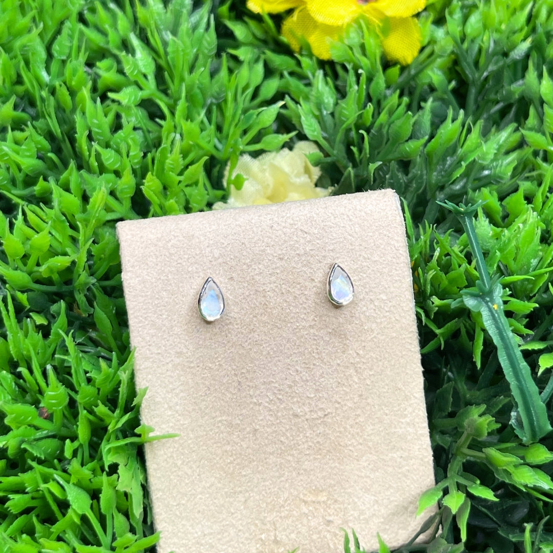Boucles d'Oreilles Goutte Pierre de Lune