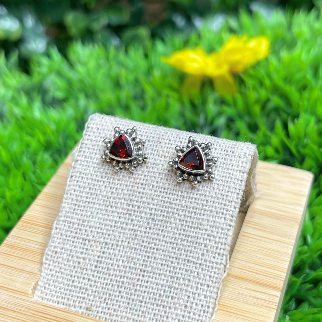 Boucles d'oreilles Grenat #11