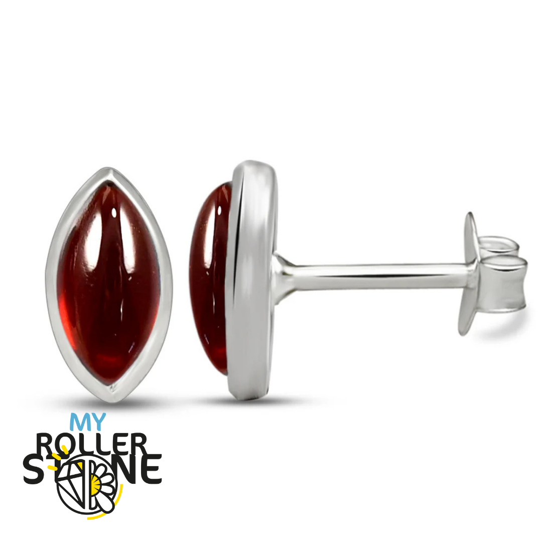Boucles d’oreilles Grenat Marquise 8X4 MM