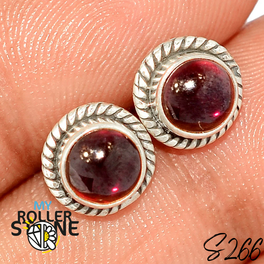 Boucles d’oreilles Grenat S266 - Boucles d’oreilles