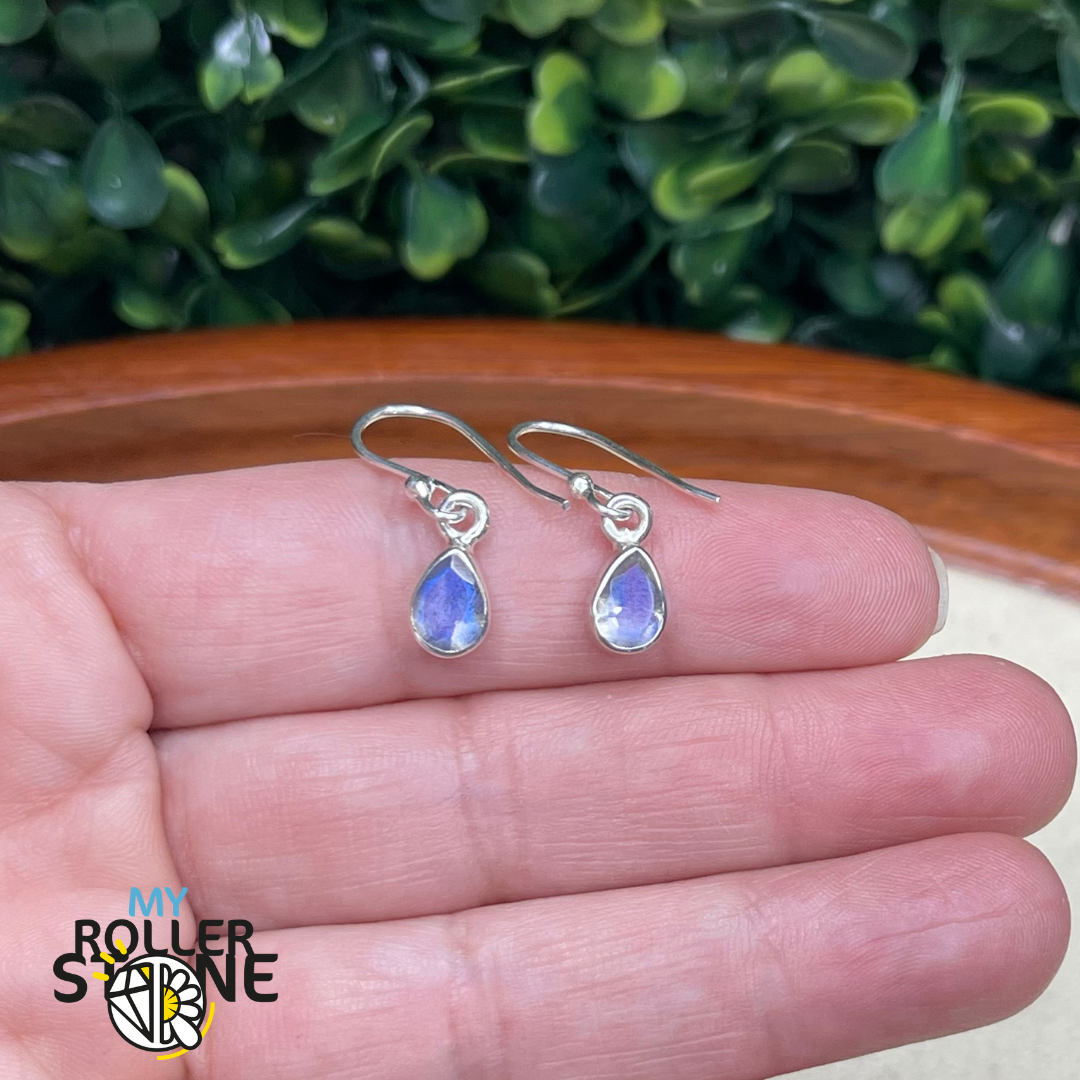 Boucles d’Oreilles Labradorite goutte - Boucles d’oreilles