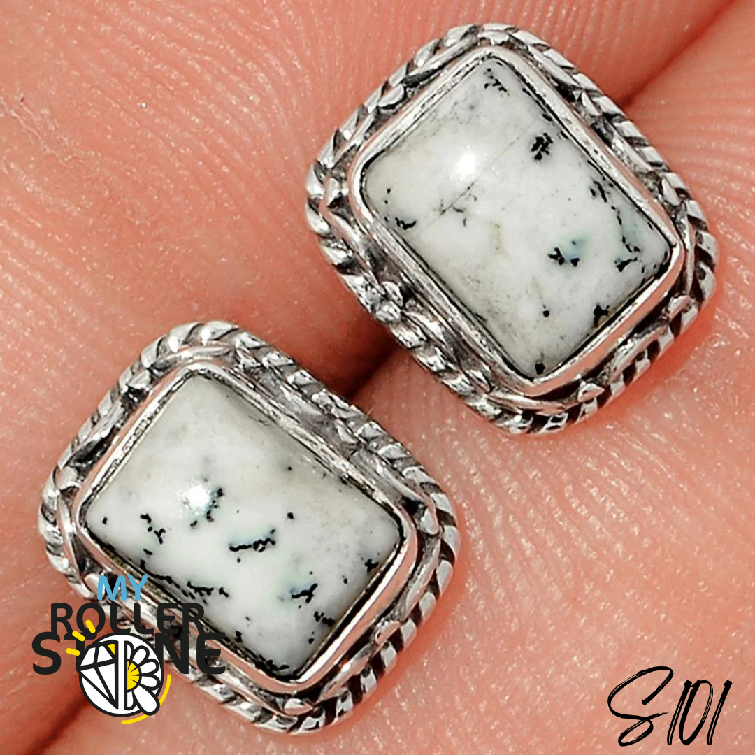 Boucles d’oreilles Opale Dendritique S101 - Bagues