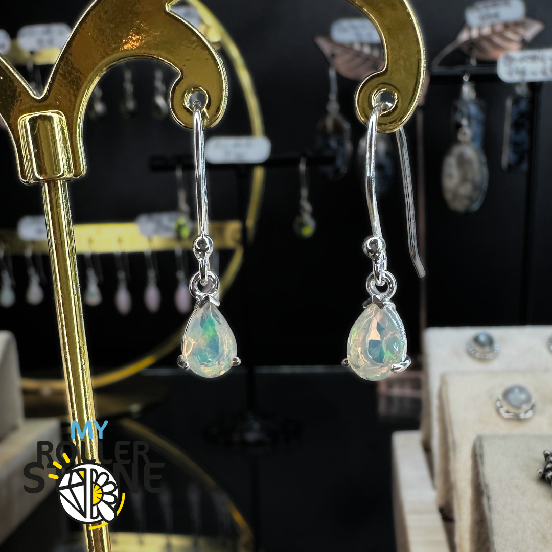 Boucles d’oreilles Opale Éthiopienne Poire 7X5 MM