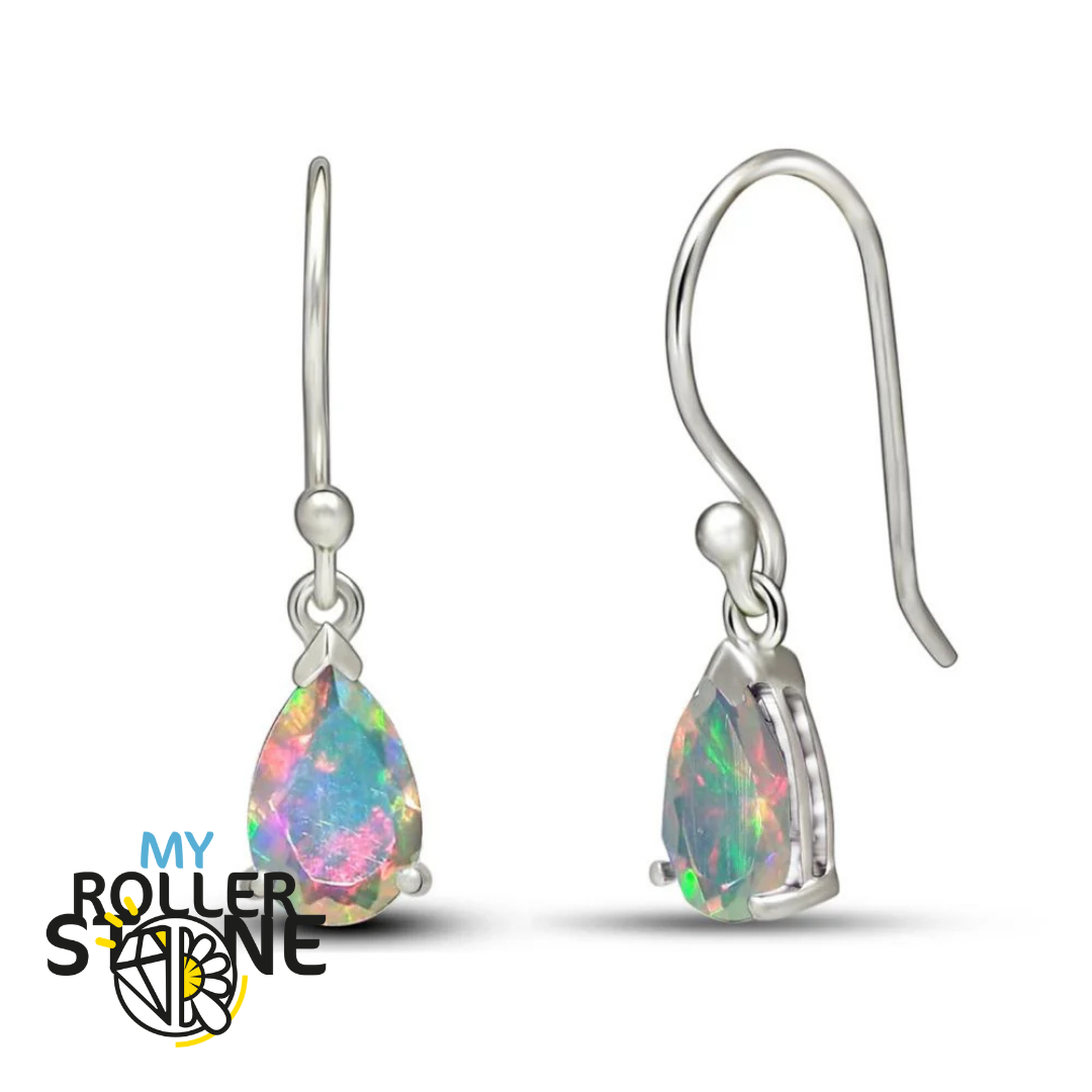 Boucles d’oreilles Opale Éthiopienne Poire 7X5 MM