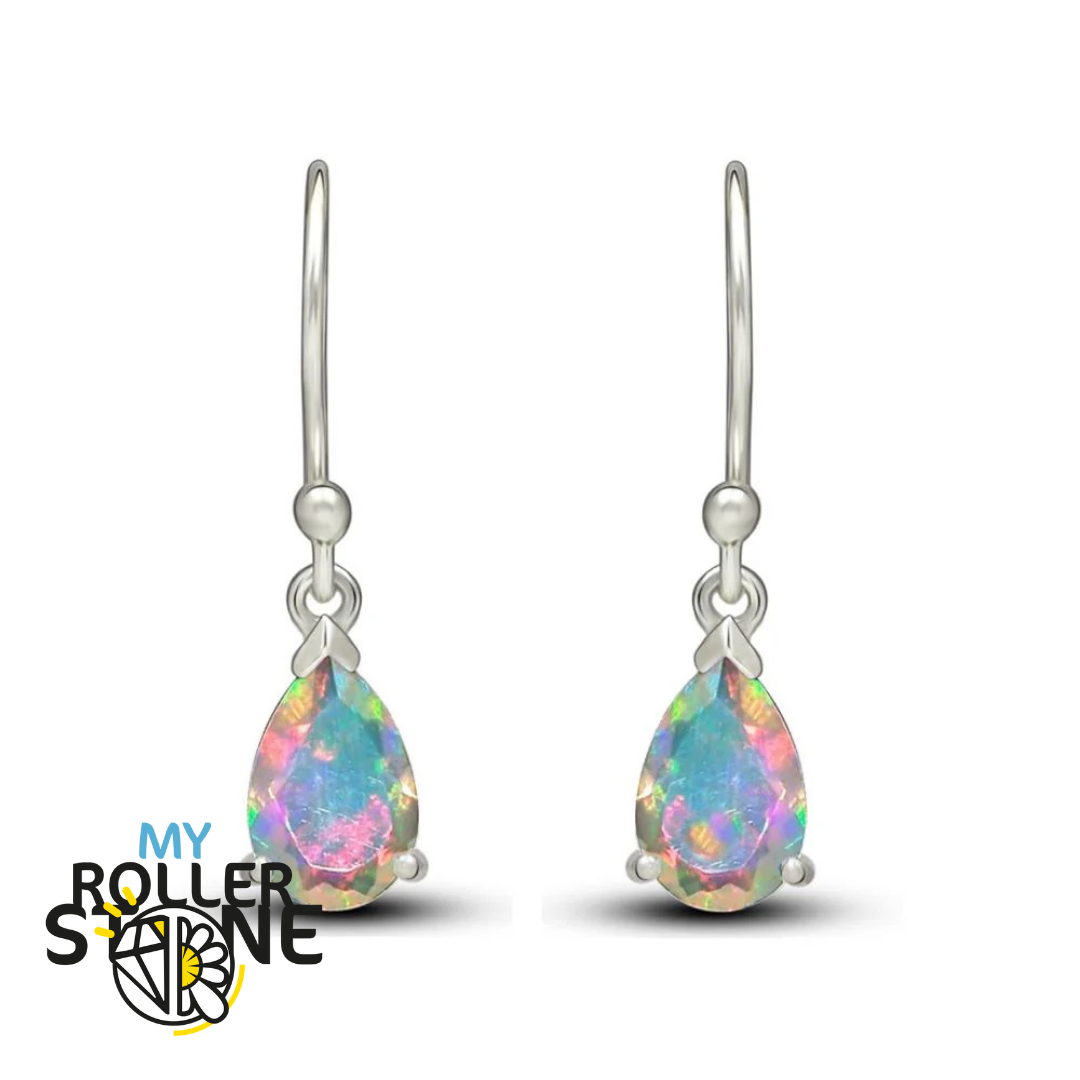 Boucles d’oreilles Opale Éthiopienne Poire 7X5 MM