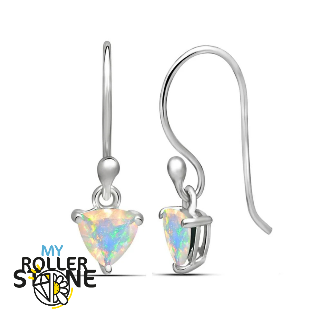 Boucles d’oreilles Opale Éthiopienne Trillon 5X5 MM