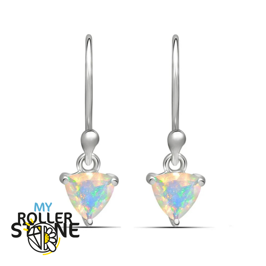 Boucles d’oreilles Opale Éthiopienne Trillon 5X5 MM