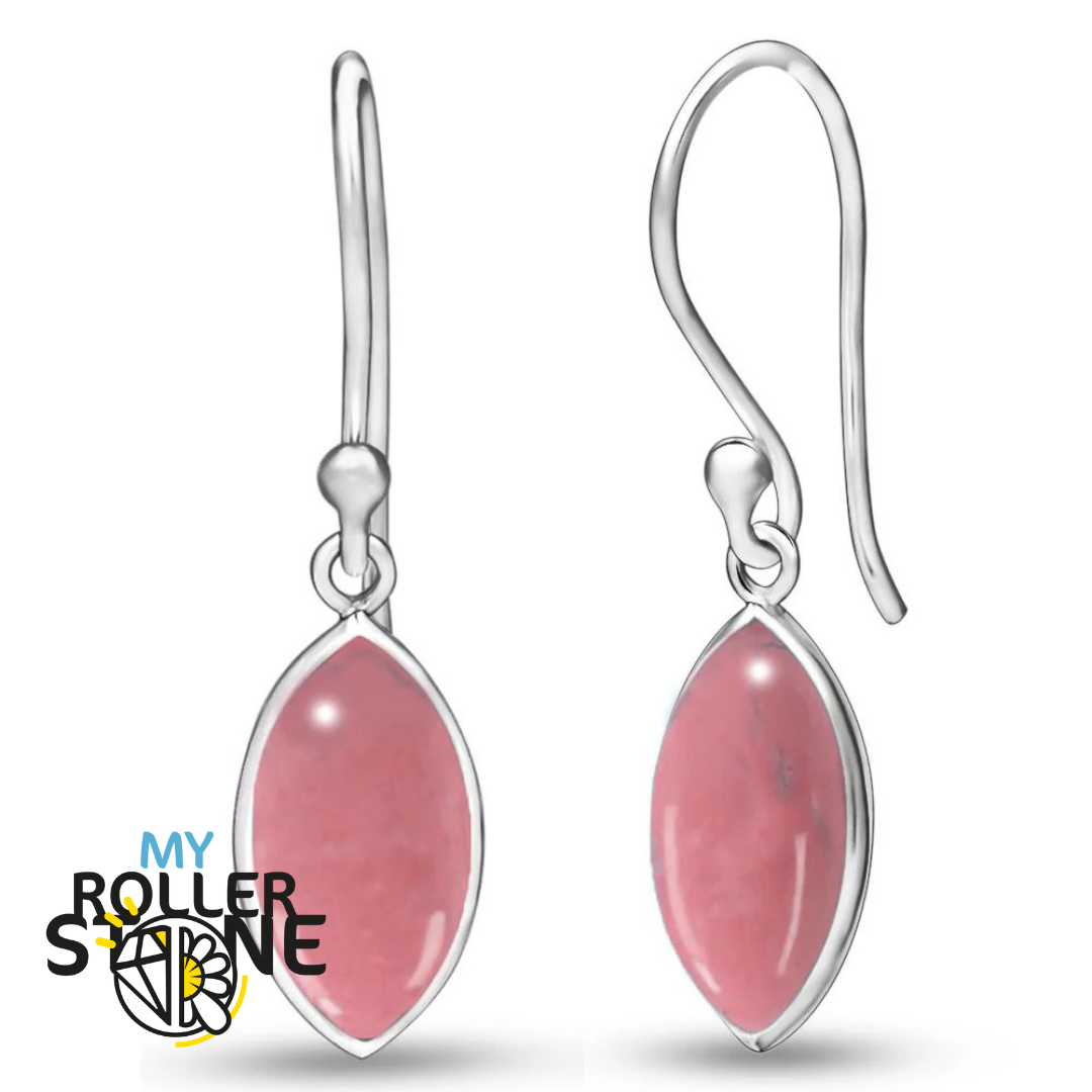 Boucles d’oreilles Opale Rose Marquise 10X5 MM