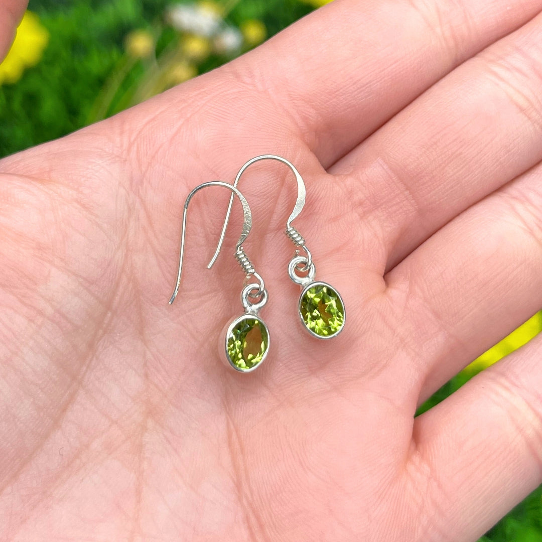 Boucles d'oreilles Ovale Péridot