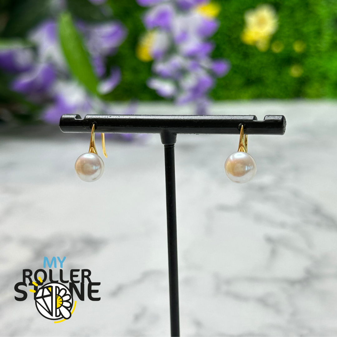 Boucles d'Oreilles Perle de Culture Bouton