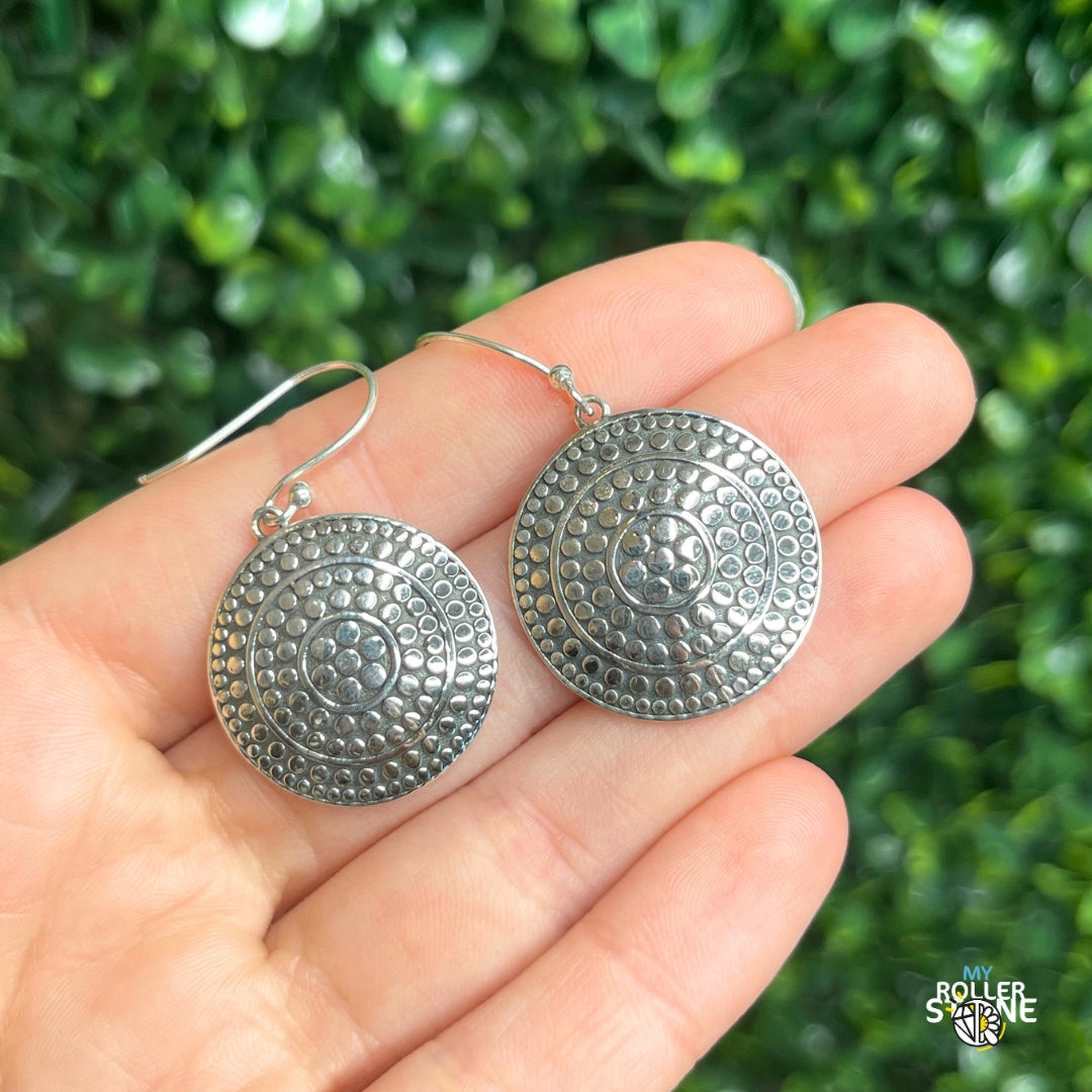 Boucles d&#39;Oreilles Rondes Argent