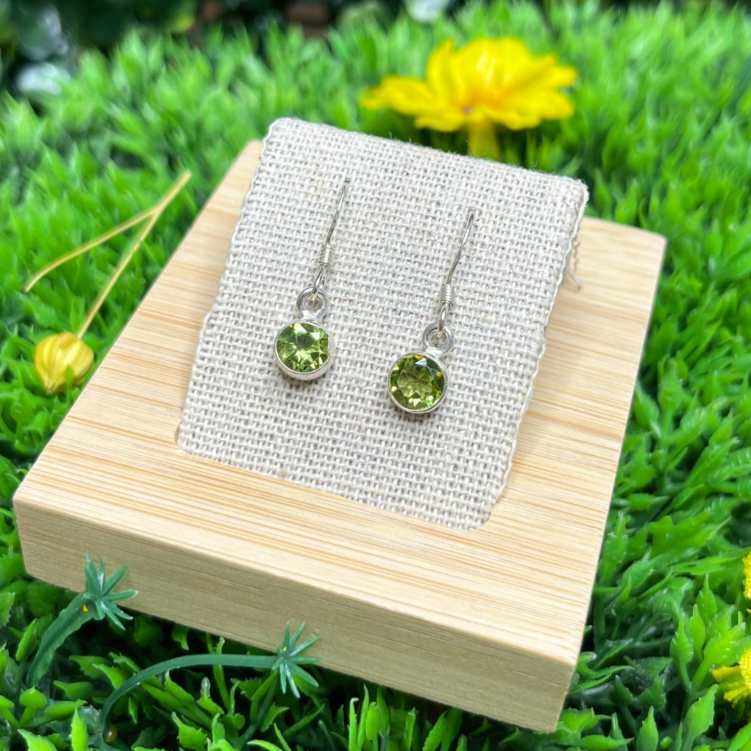 Boucles d'oreilles Rondes Péridot