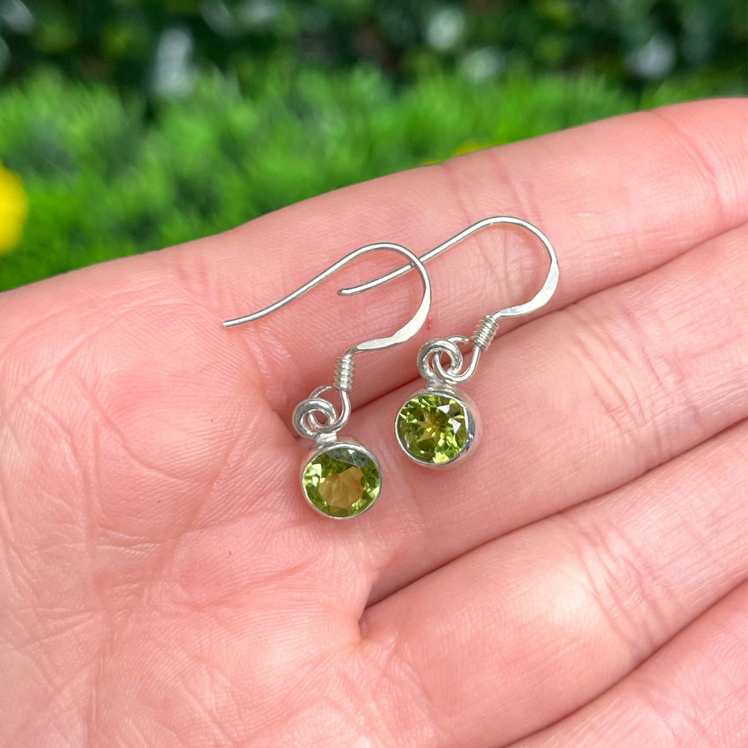 Boucles d'oreilles Rondes Péridot