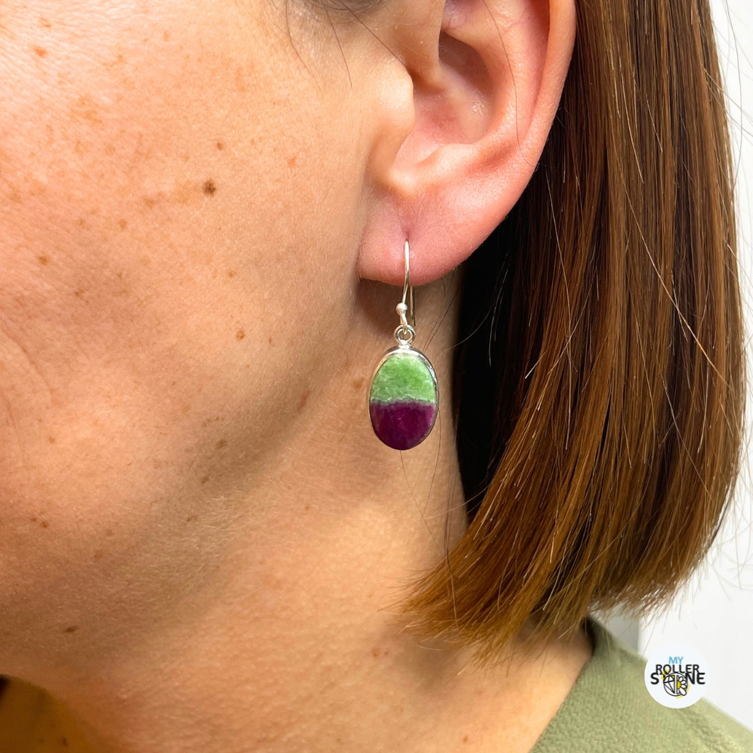 Boucles d'oreilles Rubis Zoïsite