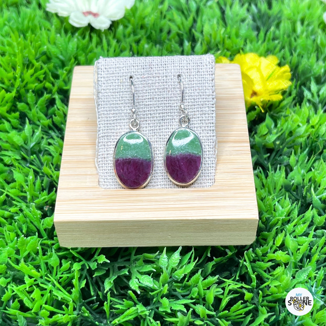 Boucles d'oreilles Rubis Zoïsite