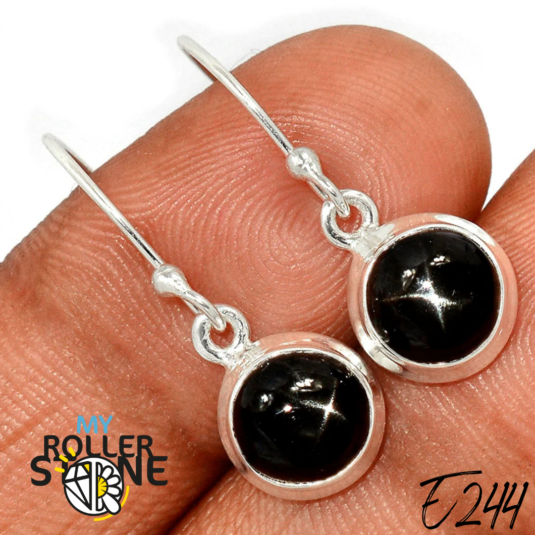 Boucles d’oreilles Saphir Étoilé E244