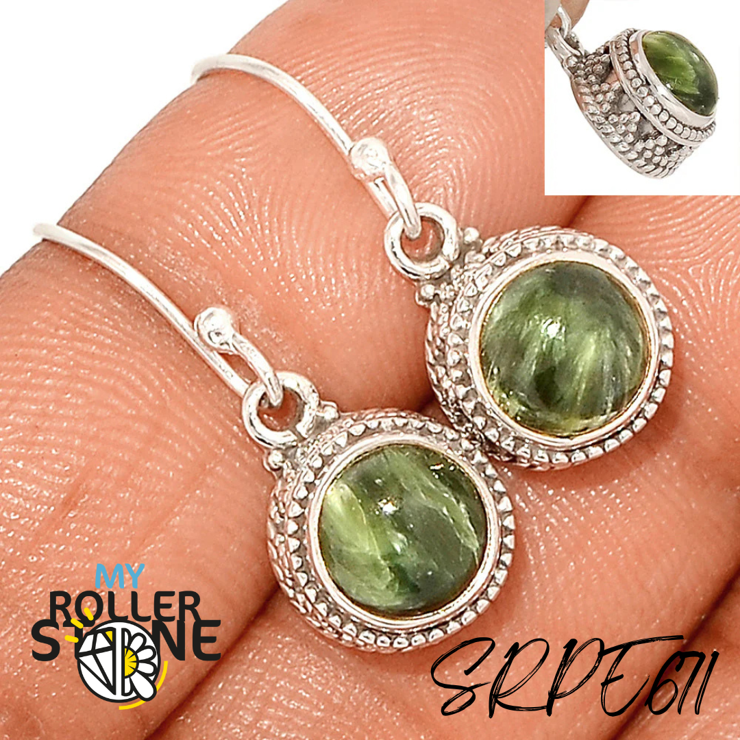 Boucles d’Oreilles Séraphinite SRPE671 - Breloques et pendentifs