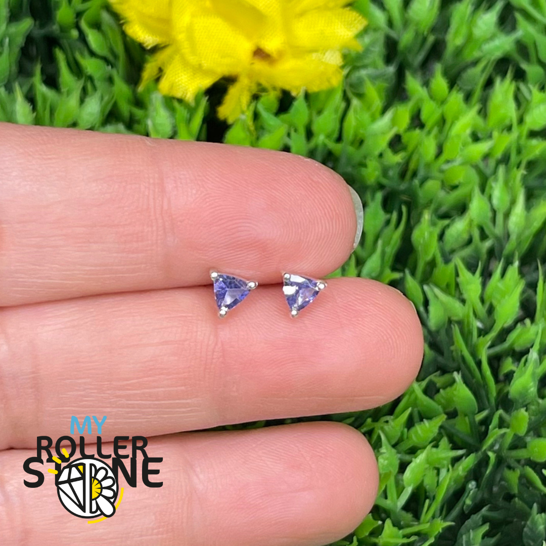 Boucles d’Oreilles Tanzanite Argent Trillon - Boucles d’oreilles