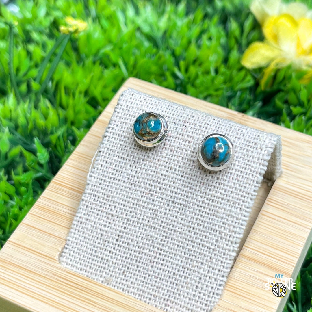 Boucles d'oreilles Turquoise Blue Copper #21