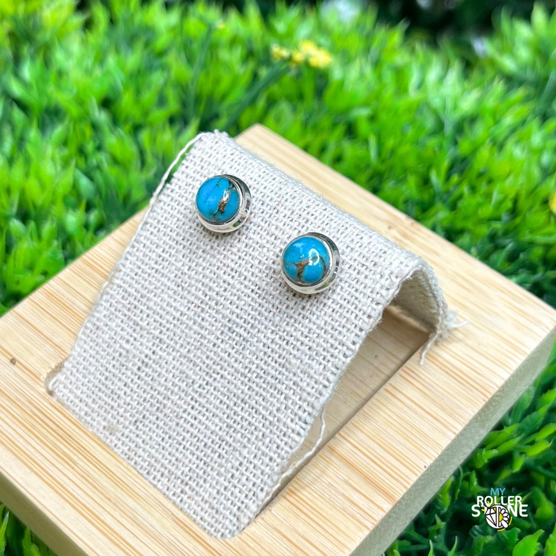 Boucles d'oreilles Turquoise Blue Copper #22