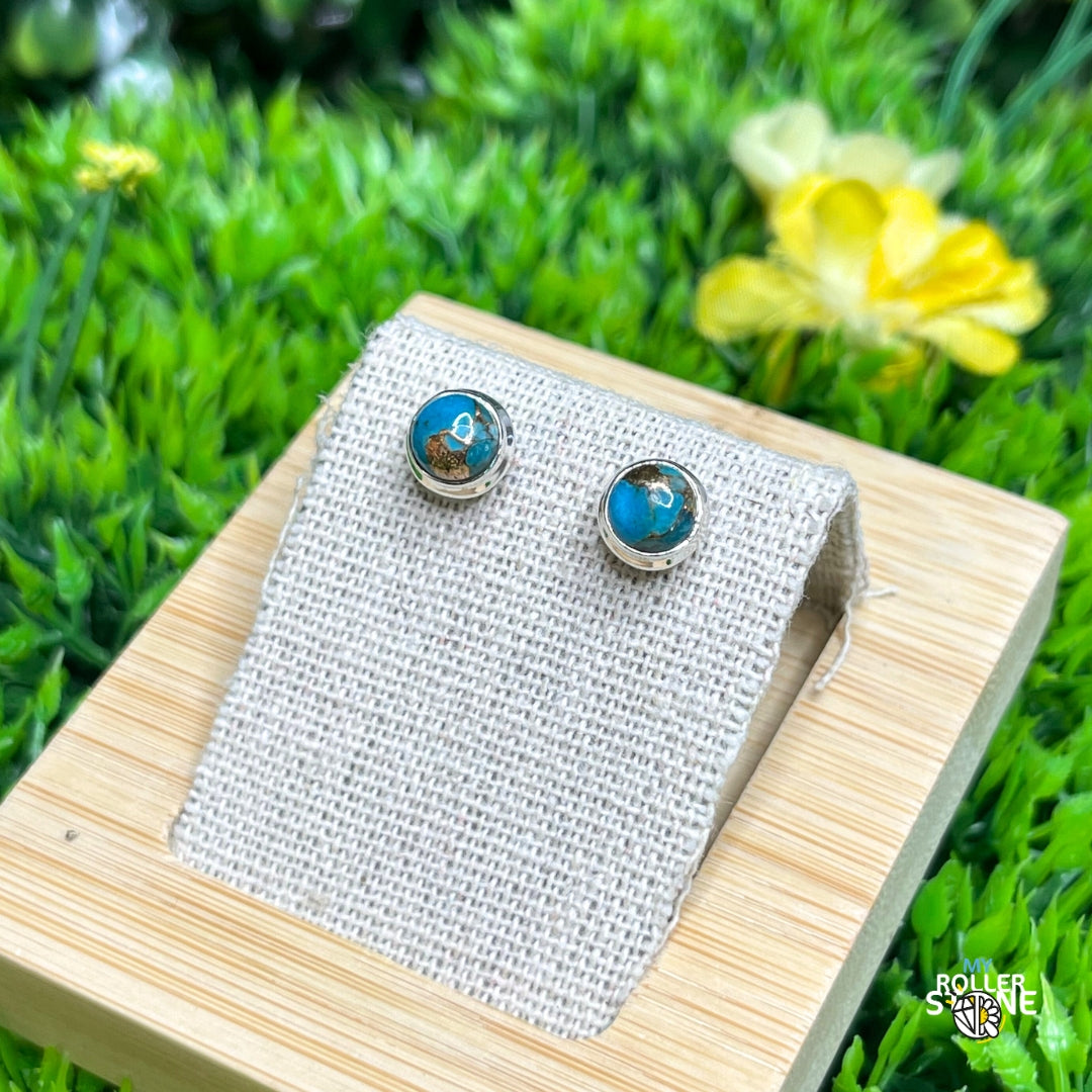 Boucles d'oreilles Turquoise Blue Copper #23