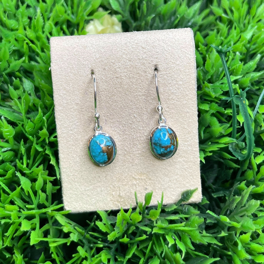 Boucles d&#39;oreilles Turquoise Blue Copper #4