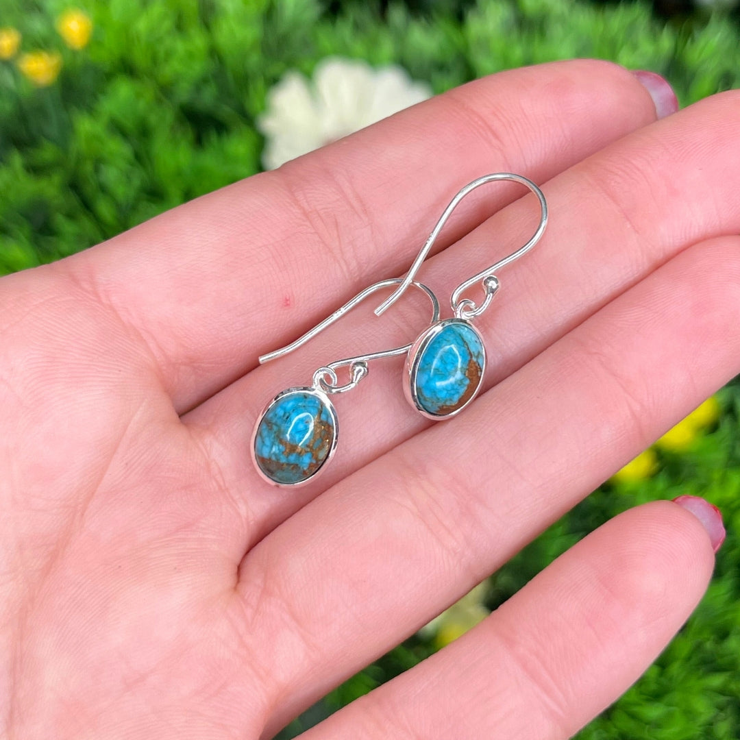 Boucles d'oreilles Turquoise Blue Copper #4
