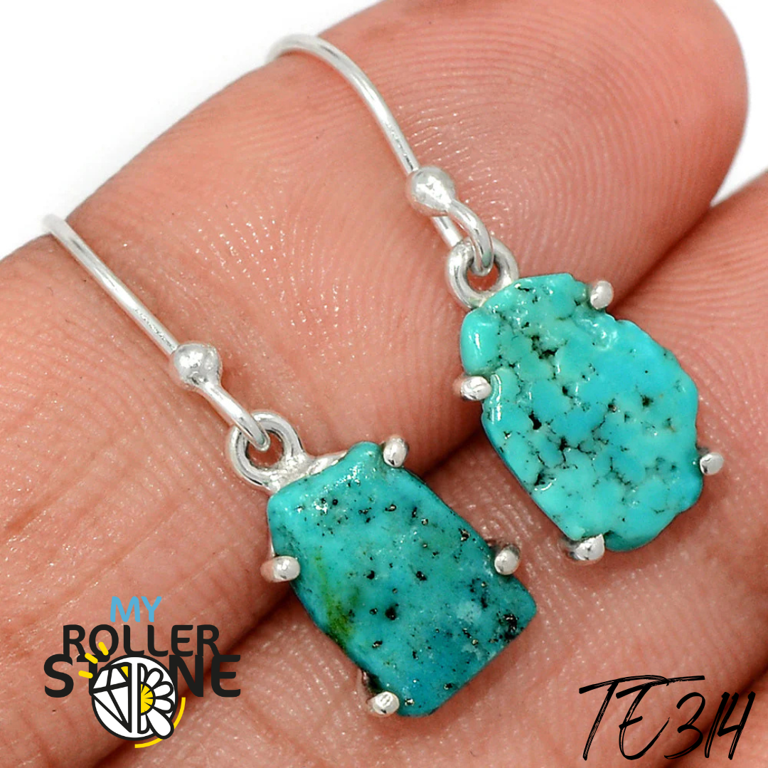 Boucles d’oreilles Turquoise Brute TE314