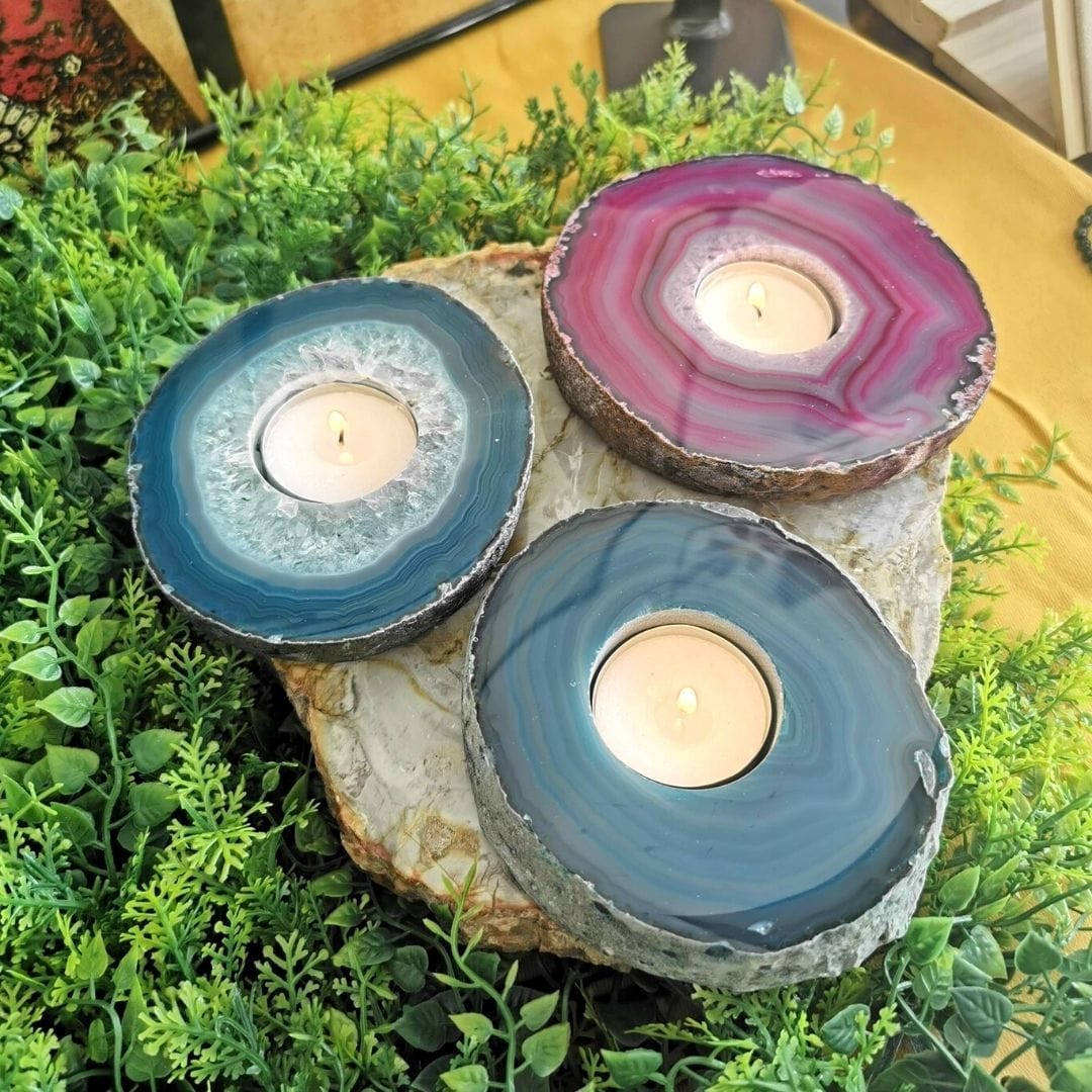 Bougeoir agate - Bougeoirs