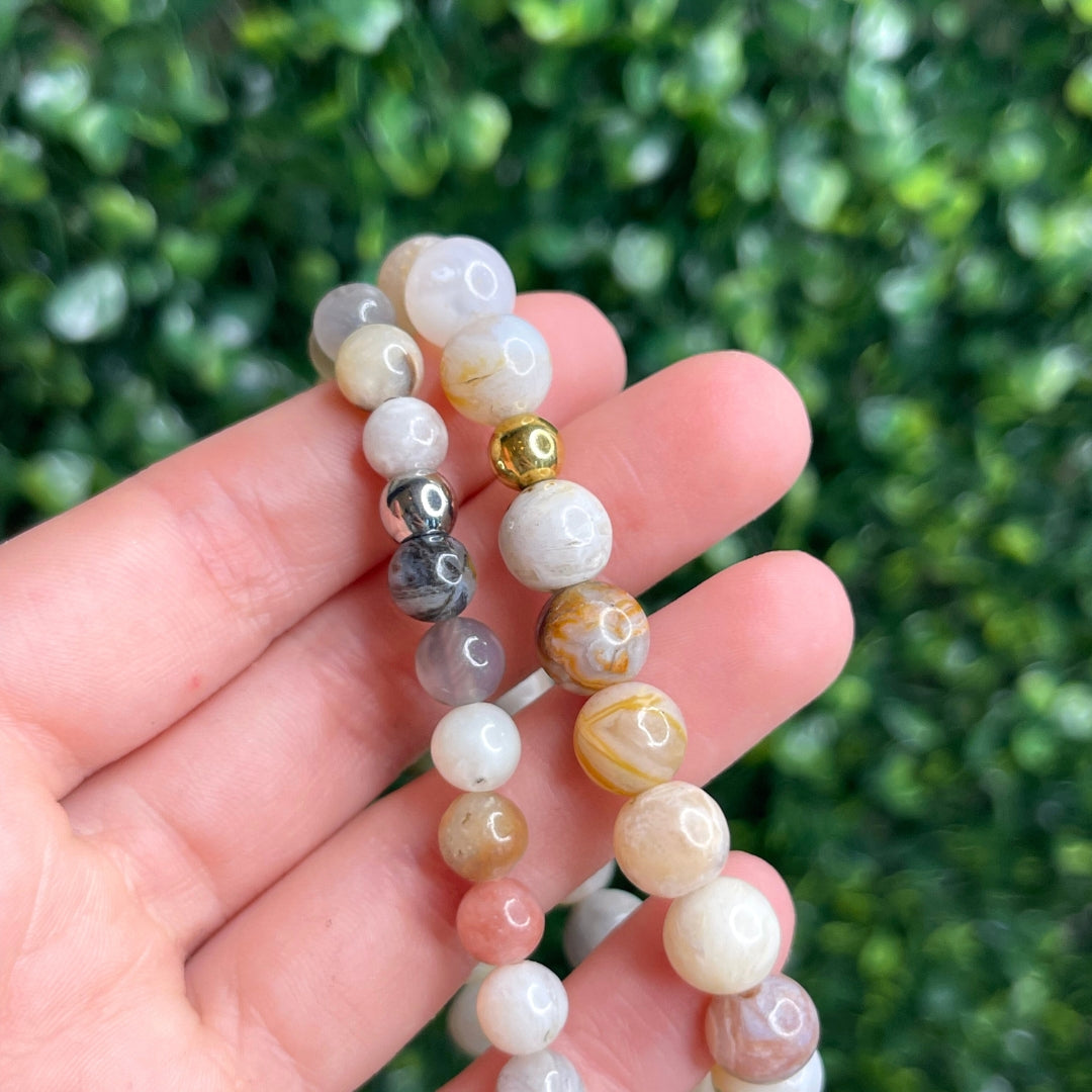 Bracelet Agate Bambou Sur-Mesure