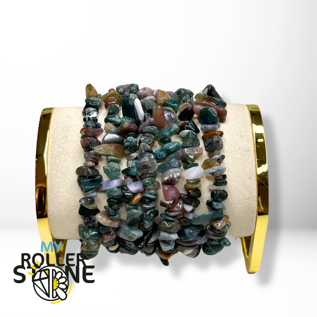 Bracelet Agate Indienne Chips - Perles