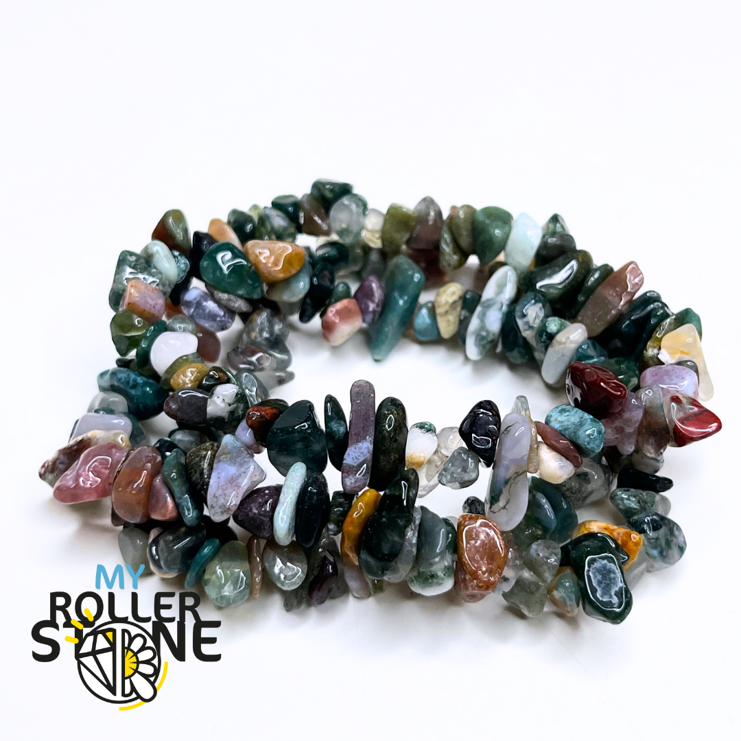 Bracelet Agate Indienne Chips - Perles