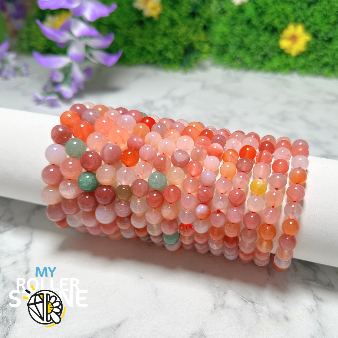 Bracelet Agate multicolore naturelle - Bracelets