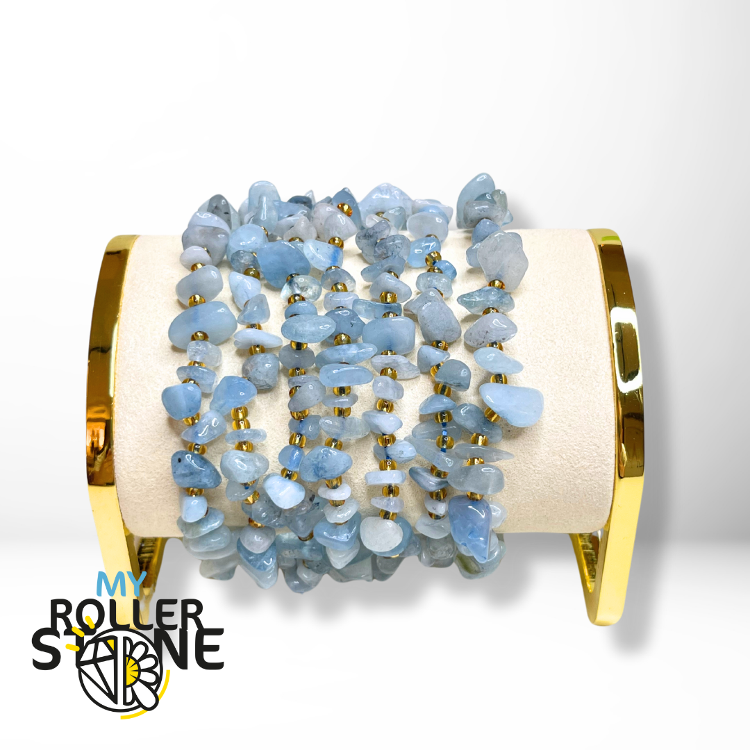 Bracelet Aigue Marine Chips - Perles