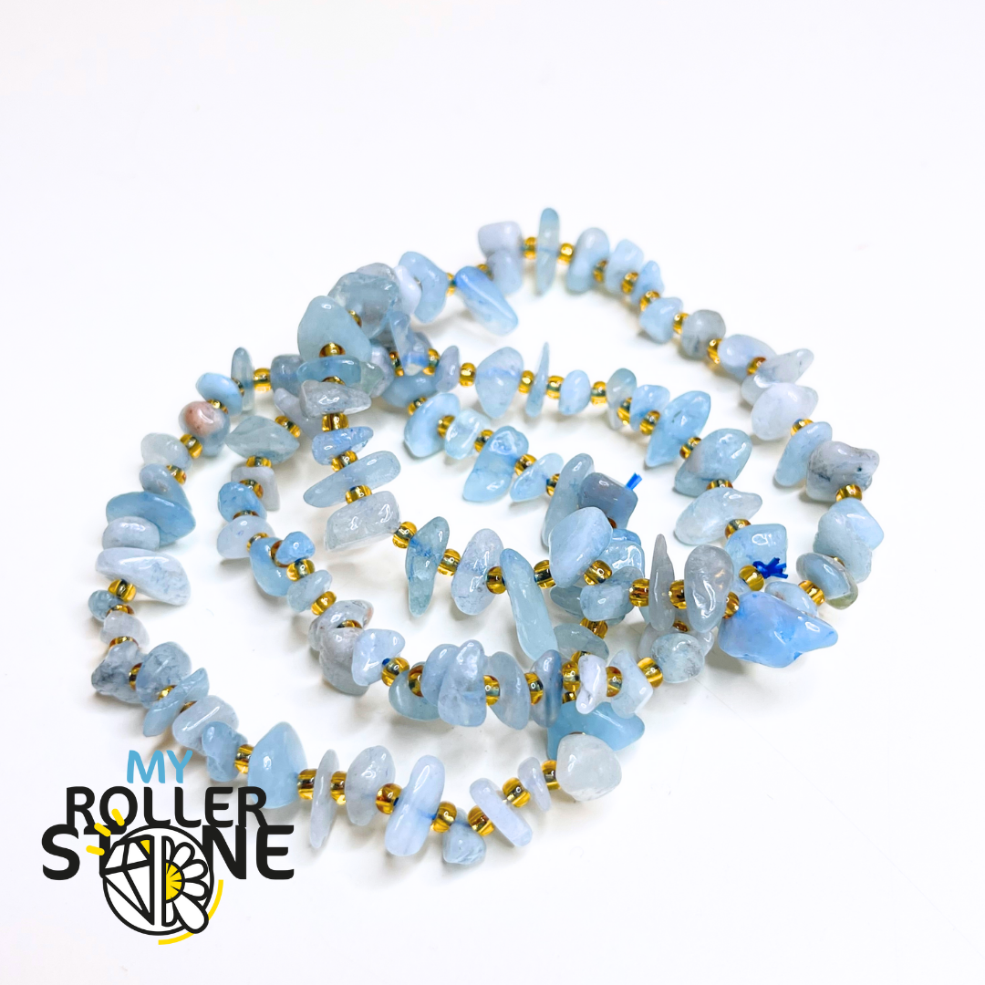 Bracelet Aigue Marine Chips - Perles