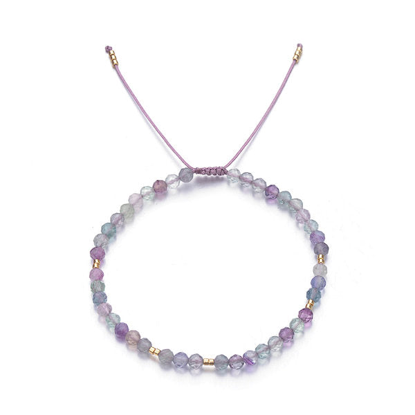 Bracelet Ajustable Fluorite Arc-en-Ciel