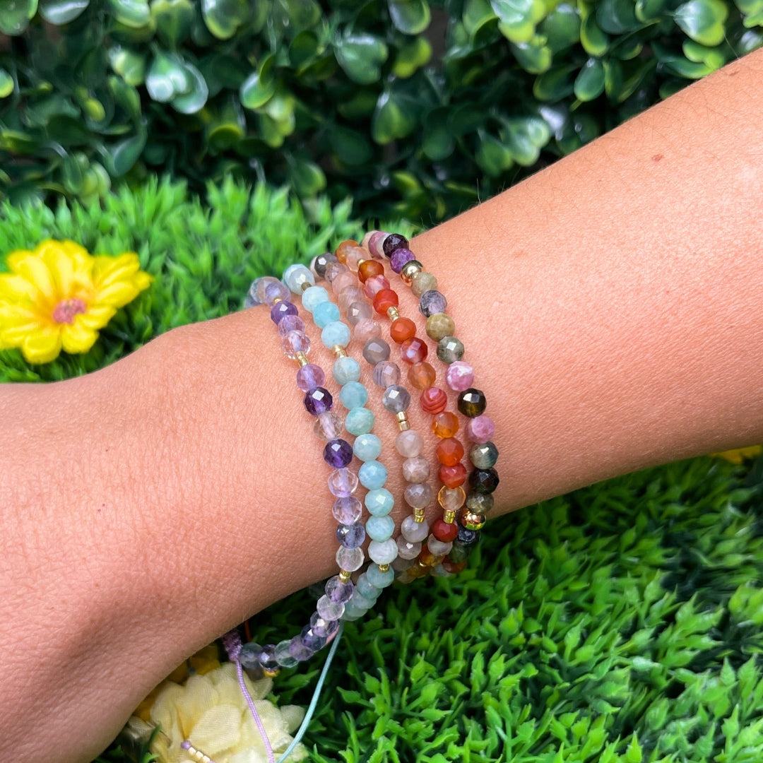 Bracelet Ajustable Fluorite Arc-en-Ciel