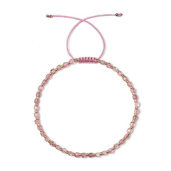 Bracelet Ajustable Quartz Rose