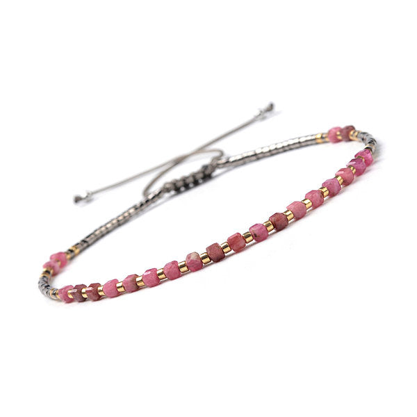 Bracelet Ajustable Rhodochrosite du Brésil