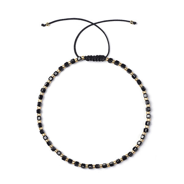 Bracelet Ajustable Spinelle Noir