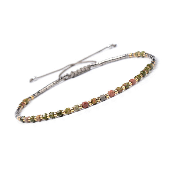 Bracelet Ajustable Unakite