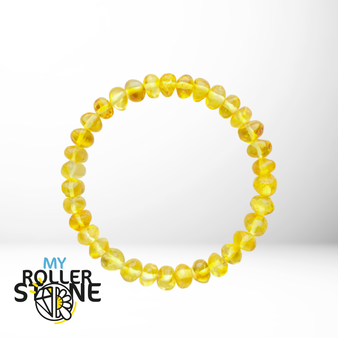 Bracelet Ambre Baroque Citron - Perles