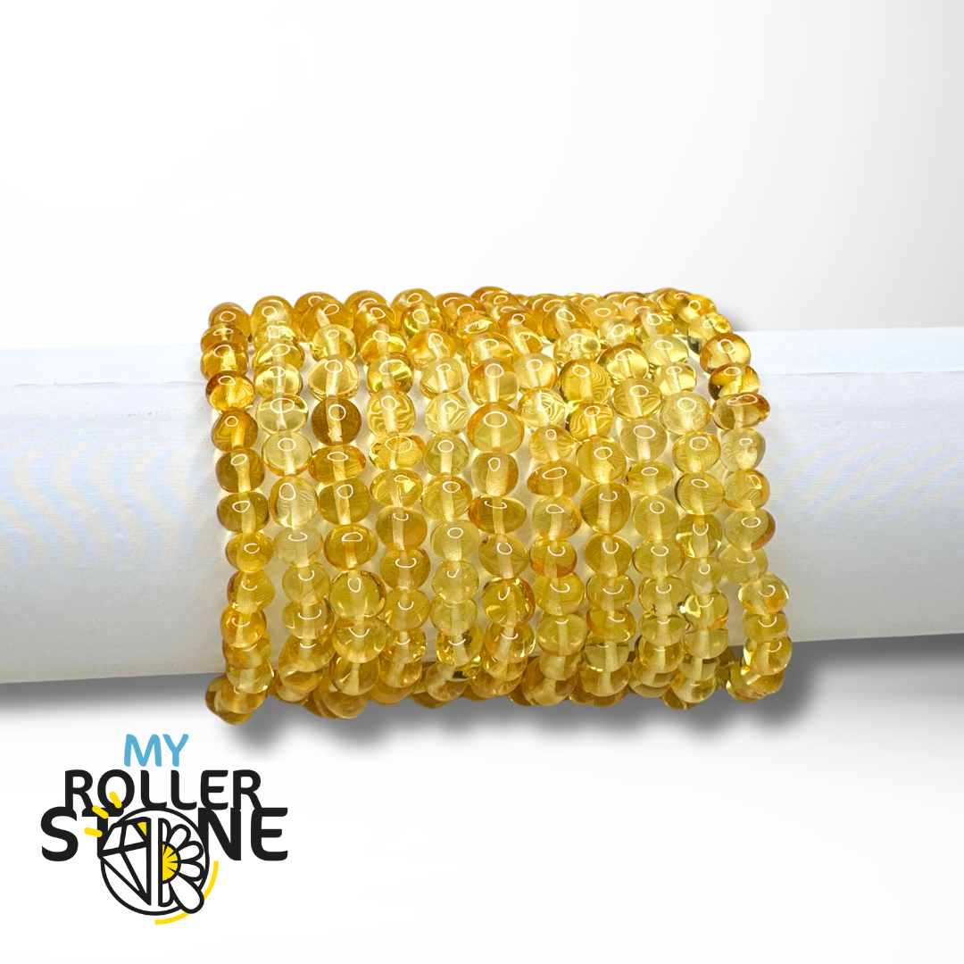 Bracelet Ambre Baroque Citron - Perles