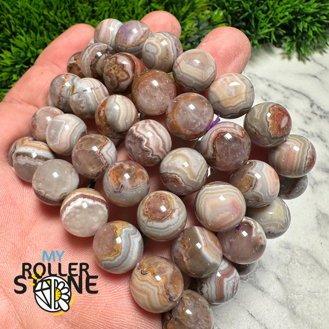 Bracelet Améthyste Agatisée 13-14 mm 5A - Perles