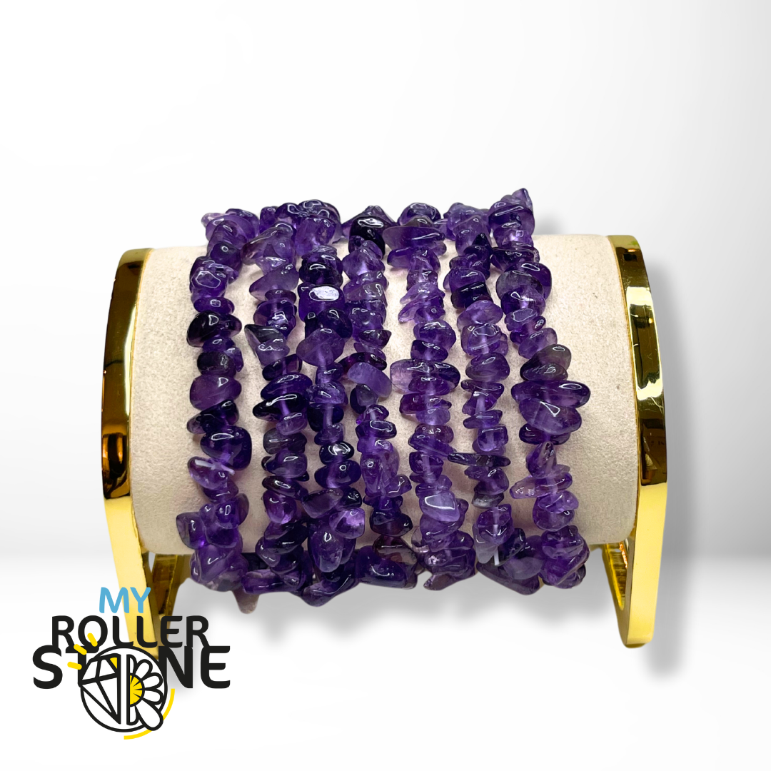 Bracelet Améthyste Chips (Grade 5A) - Perles
