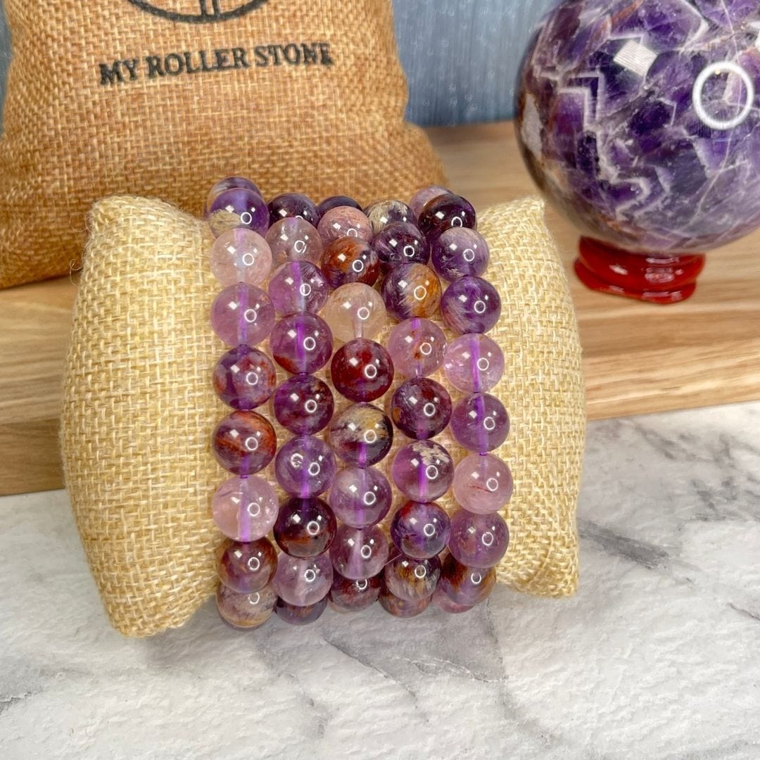 Bracelet Améthyste Fantôme 10 mm - Bracelets